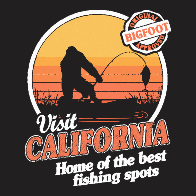 Bigfoot T  Shirt Funny Bigfoot Sasquatch Fishing Gift Vintage Retro T T-shirt | Artistshot