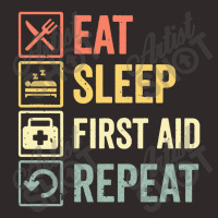 First Aid  Funny Eat Sleep First Aid Repeat Retro Vintage Gift Racerback Tank | Artistshot