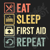 First Aid  Funny Eat Sleep First Aid Repeat Retro Vintage Gift Ladies Polo Shirt | Artistshot