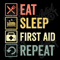 First Aid  Funny Eat Sleep First Aid Repeat Retro Vintage Gift Legging | Artistshot