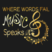 Where Words Fail Music Speaks Musical T Shirt Music Notes T Shirt Hoodie & Jogger Set | Artistshot