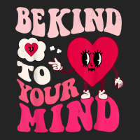 Be Kind To Your Mind Heart Valentine's Day Couple (on Back) T Shirt 3/4 Sleeve Shirt | Artistshot