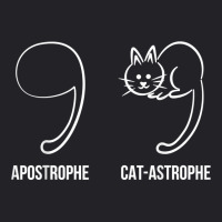 Apostrophe Vs Catastrophe. Funny Cat Pun English Grammar T Shirt Youth Tee | Artistshot