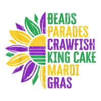 Beads Parades Crawfish King Cake Mardi Gras Flower Festival T Shirt V-neck Tee | Artistshot