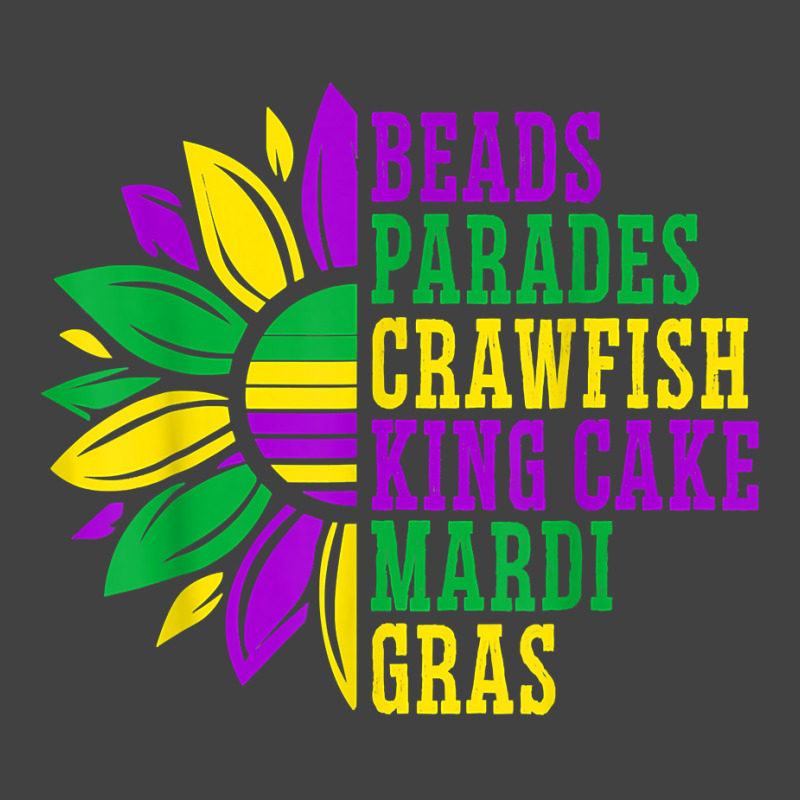 Beads Parades Crawfish King Cake Mardi Gras Celebration T Shirt Vintage T-shirt | Artistshot