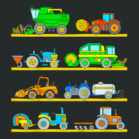 Kids Combine Harvester Farm Vehicles Tractor Boys Women's Triblend Scoop T-shirt | Artistshot