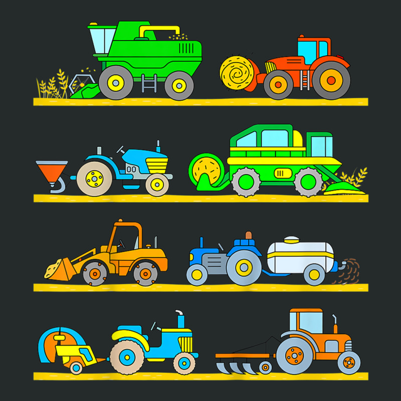 Kids Combine Harvester Farm Vehicles Tractor Boys Women's Triblend Scoop T-shirt by DanaMarieDeLosSantos | Artistshot