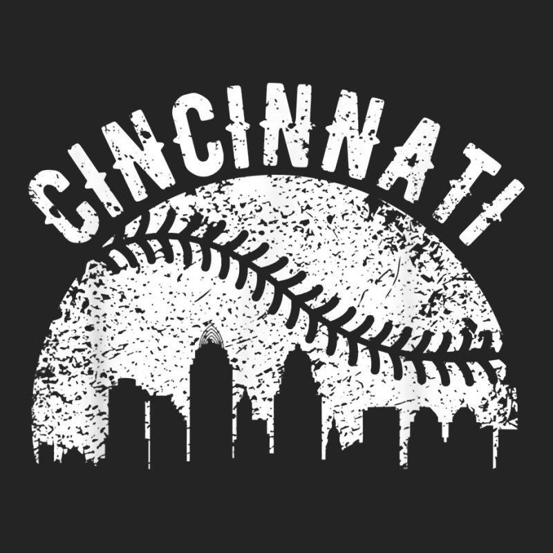 Custom Cincinnati Vintage Baseball Tee Distressed Gameday Retro T Shirt