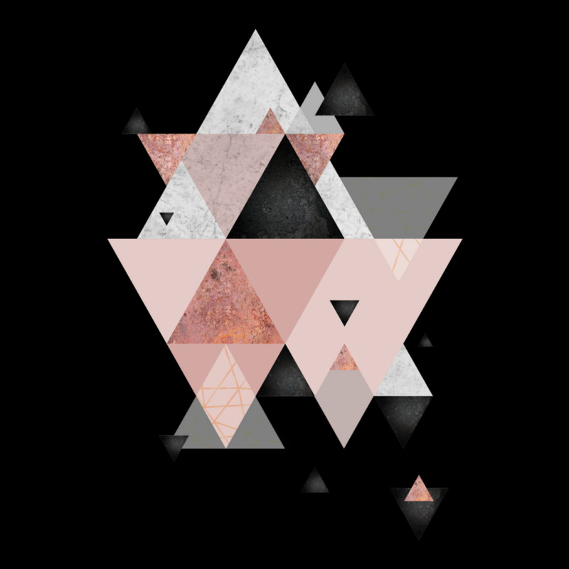 Geometric Compilation In Rose Gold And Blush Pink Pocket T-shirt | Artistshot