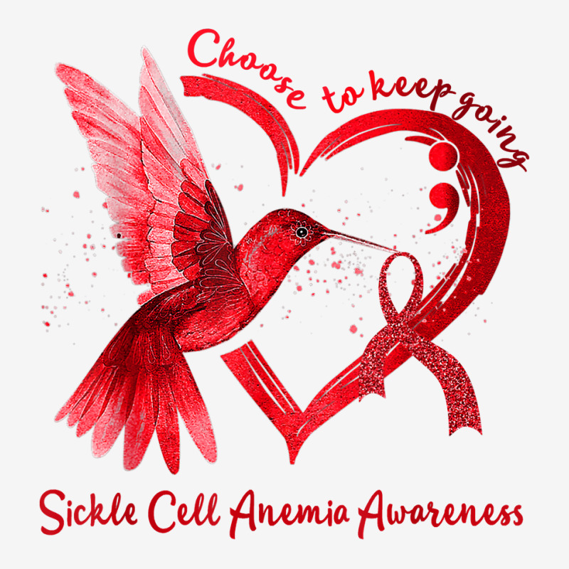 Sickle Cell Anemia Awareness Hummingbird Ribbon Semicolon T Shirt Adjustable Cap by kulowbu | Artistshot