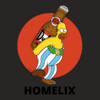 Homer In Asterix And Obelix Version Ladies Fitted T-shirt | Artistshot