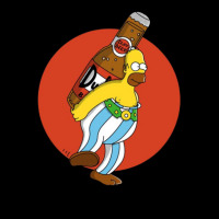 Homer In Asterix And Obelix Version Cropped Hoodie | Artistshot