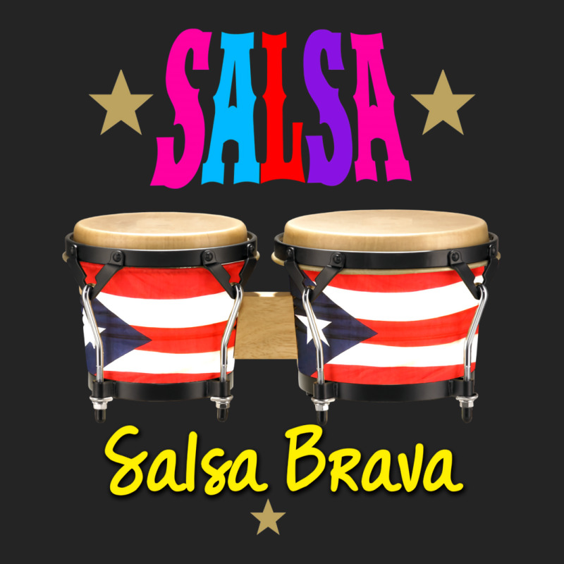 Bongos Puerto Rico Salsa Salsa Brava 3/4 Sleeve Shirt | Artistshot