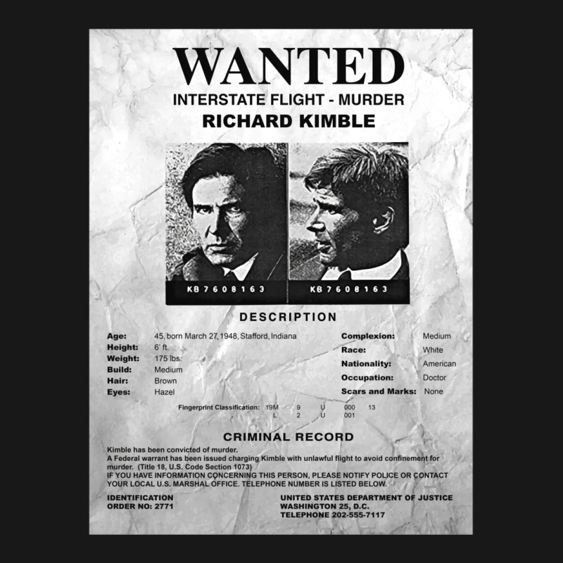 Wanted Fugitive Flyer R Kimble Flannel Shirt | Artistshot