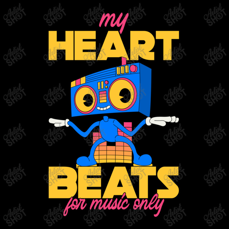 My Heart Beats For Music Only Funny Type Design Maternity Scoop Neck T-shirt by JustinWinecoff | Artistshot