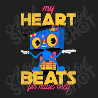 My Heart Beats For Music Only Funny Type Design Ladies Polo Shirt | Artistshot