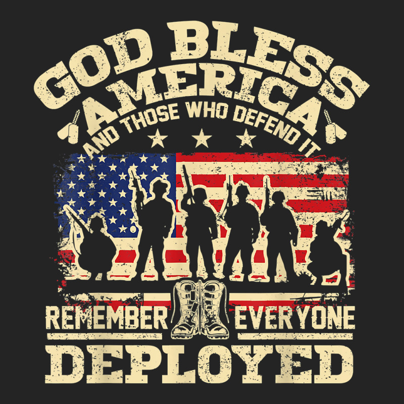 Red Friday God Bless America Remember Everyone Deployed 3/4 Sleeve Shirt | Artistshot