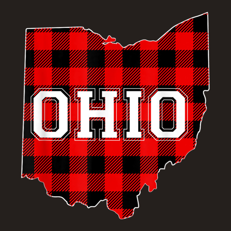 Red Plaid State Of Ohio Pride Striped Graphic Design Tank Top | Artistshot