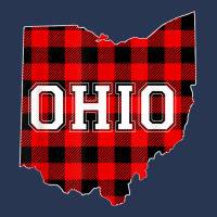 Red Plaid State Of Ohio Pride Striped Graphic Design Men Denim Jacket | Artistshot