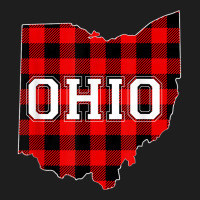 Red Plaid State Of Ohio Pride Striped Graphic Design Classic T-shirt | Artistshot