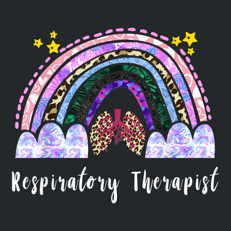 Respiratory Therapist Rainbow Lung Leopard Therapy Crewneck Sweatshirt | Artistshot