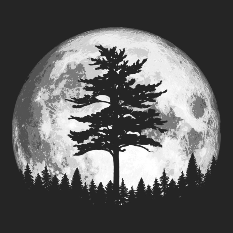 Retro Full Moon & Minimalist Pine Tree Vintage Graphic Pullover Hoodie Unisex Hoodie | Artistshot