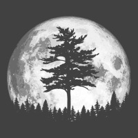 Retro Full Moon & Minimalist Pine Tree Vintage Graphic Pullover Hoodie Vintage T-shirt | Artistshot