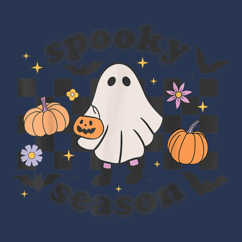 Retro Groovy Spooky Season Halloween Ghost Boo Fall Autumn Men Denim Jacket | Artistshot