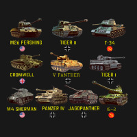 Top Ten Best Ww2 Tanks M4 Sherman Panzer Iv Tiger Ii T-34 Flannel Shirt | Artistshot