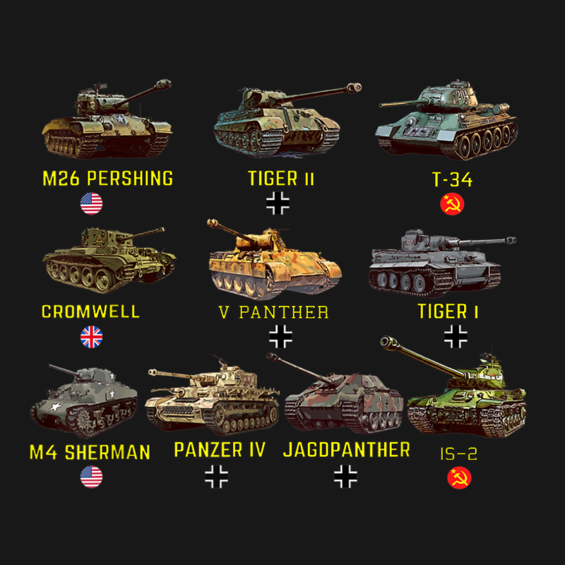 Top Ten Best Ww2 Tanks M4 Sherman Panzer Iv Tiger Ii T-34 Flannel Shirt by RobertRayColton | Artistshot