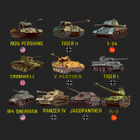 Top Ten Best Ww2 Tanks M4 Sherman Panzer Iv Tiger Ii T-34 3/4 Sleeve Shirt | Artistshot