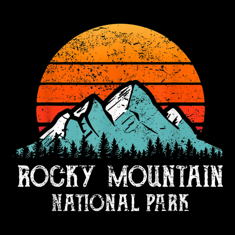 Retro Rocky Mountain National Park Distressed Rocky Mountain Men's Long Sleeve Pajama Set | Artistshot