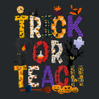 Retro Trick Or Teach Teacher Halloween Costume Men Women Crewneck Sweatshirt | Artistshot