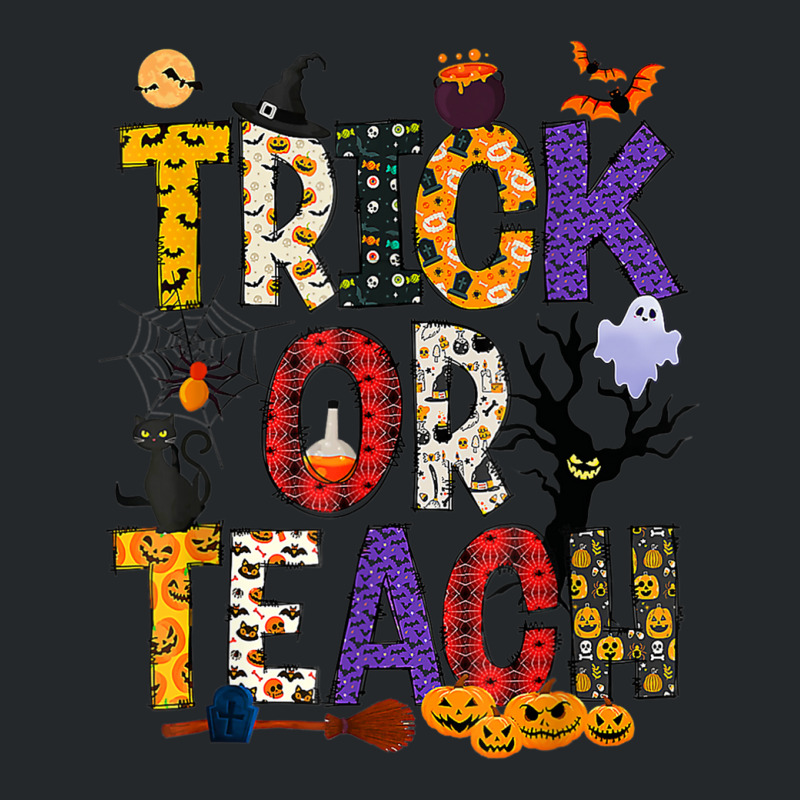 Retro Trick Or Teach Teacher Halloween Costume Men Women Crewneck Sweatshirt | Artistshot