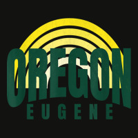 Groovy Eugene Green Yellow Old School Striped Eugene Oregon T Shirt Scorecard Crop Tee | Artistshot