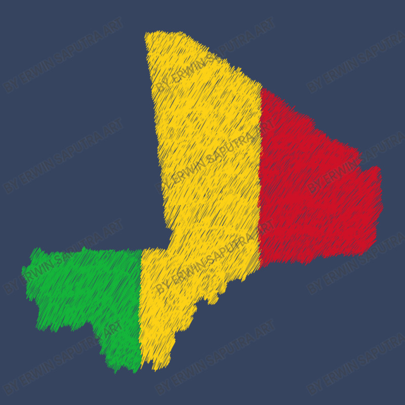 Mali Map Flag Drawing Line Art Exclusive T-shirt | Artistshot