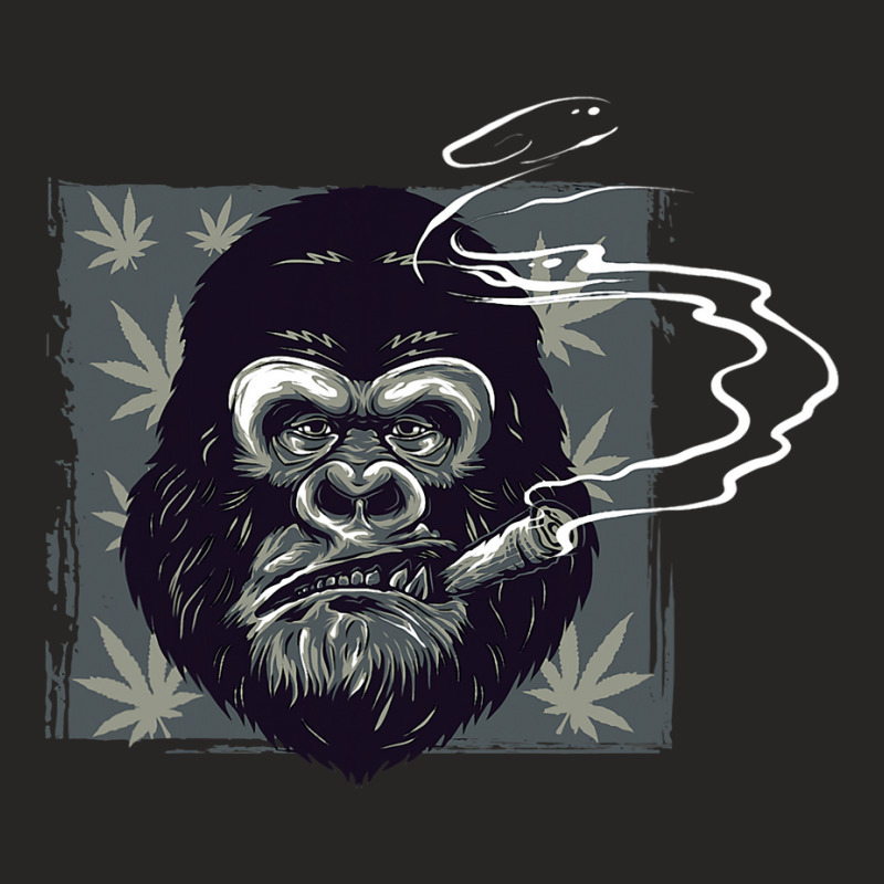 Smoking Angry Monkey Ladies Fitted T-Shirt by AURRADILLARD | Artistshot