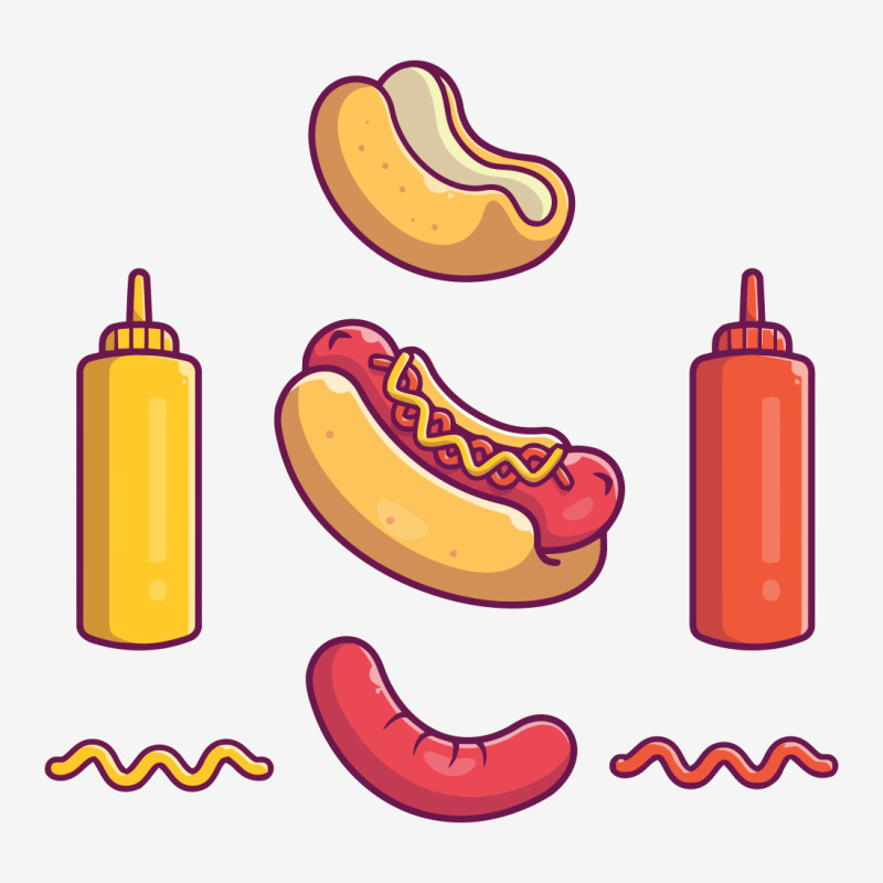 Hotdog Ingredient Elements Baby Bibs | Artistshot