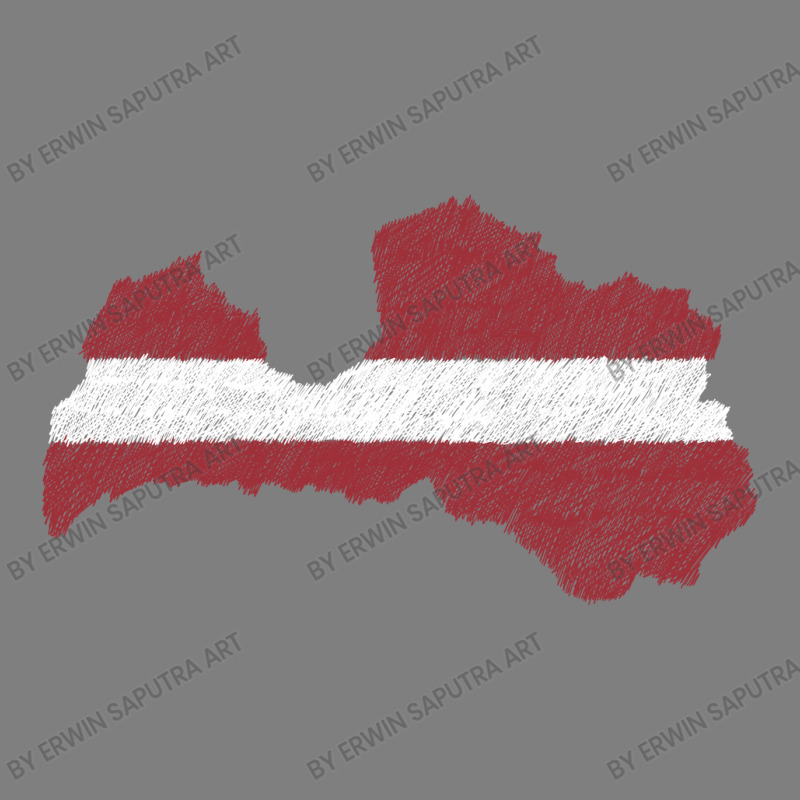 Latvia Map Flag Drawing Line Art Portrait Canvas Print | Artistshot