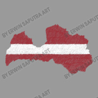 Latvia Map Flag Drawing Line Art Landscape Canvas Print | Artistshot