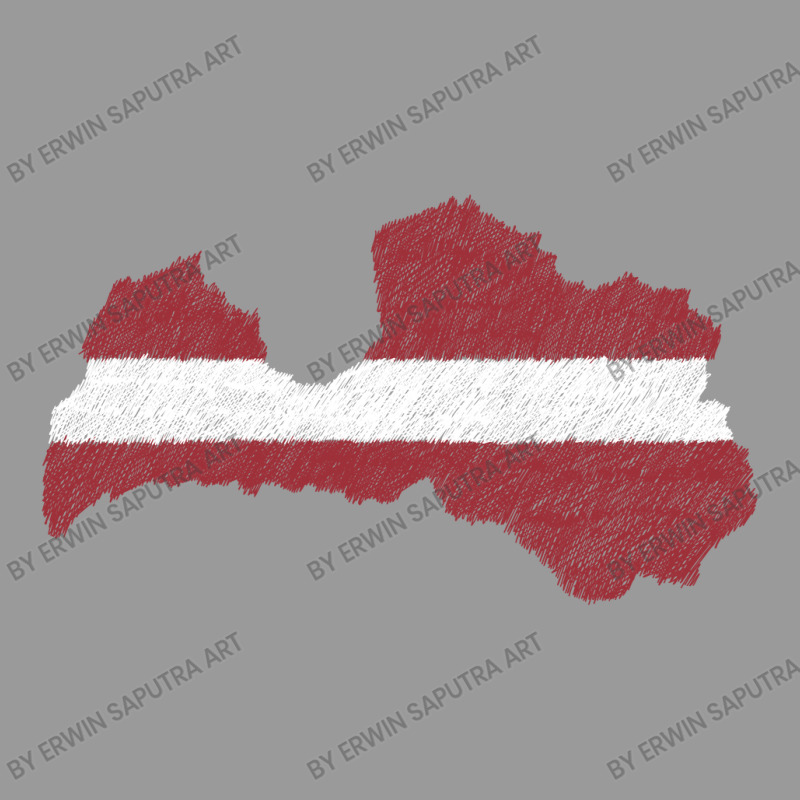 Latvia Map Flag Drawing Line Art Landscape Canvas Print | Artistshot