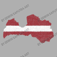 Latvia Map Flag Drawing Line Art Ladies Fitted T-shirt | Artistshot