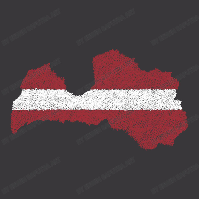 Latvia Map Flag Drawing Line Art Ladies Curvy T-Shirt by Erwin Saputra Art | Artistshot