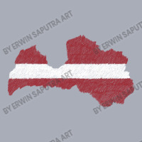 Latvia Map Flag Drawing Line Art Tank Dress | Artistshot