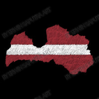 Latvia Map Flag Drawing Line Art Cropped Sweater | Artistshot