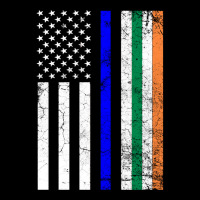 Irish American Flag Thin Blue Line Police St. Patrick's Day Long Sleev V-neck Tee | Artistshot