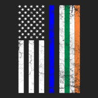 Irish American Flag Thin Blue Line Police St. Patrick's Day Long Sleev 3/4 Sleeve Shirt | Artistshot
