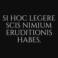 Si Hoc Legere Scis Nimium Eruditionis Habes   Latin Language T Shirt Crop Top | Artistshot