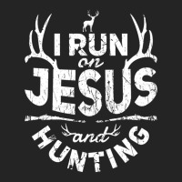 Jesus I Run On Jesus And Hunting Quote Christian Deer Hunter Pun 722 C 3/4 Sleeve Shirt | Artistshot