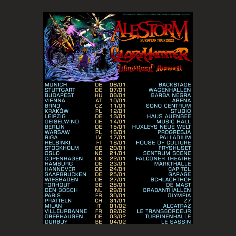 Alestorm Europe Dates Ladies Fitted T-Shirt by hastutigabriella | Artistshot